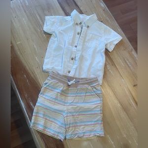 4T boys Caribbean Joe shorts and shirt matching set